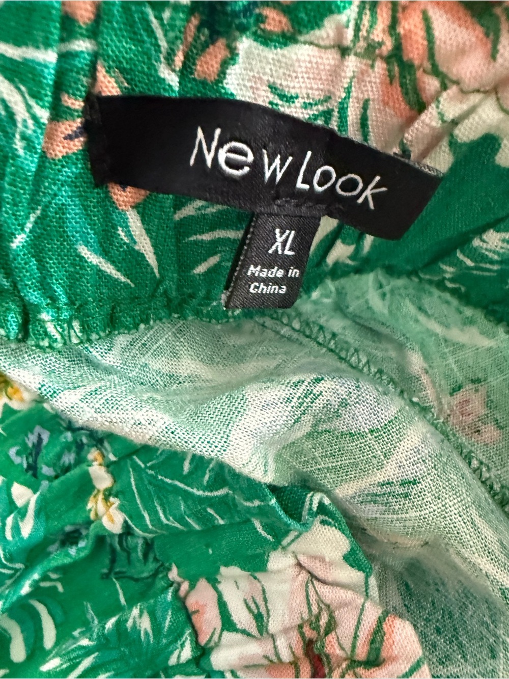 New Look Teal Floral Maxi Skirt Linen Blend XL - Picture 3 of 4